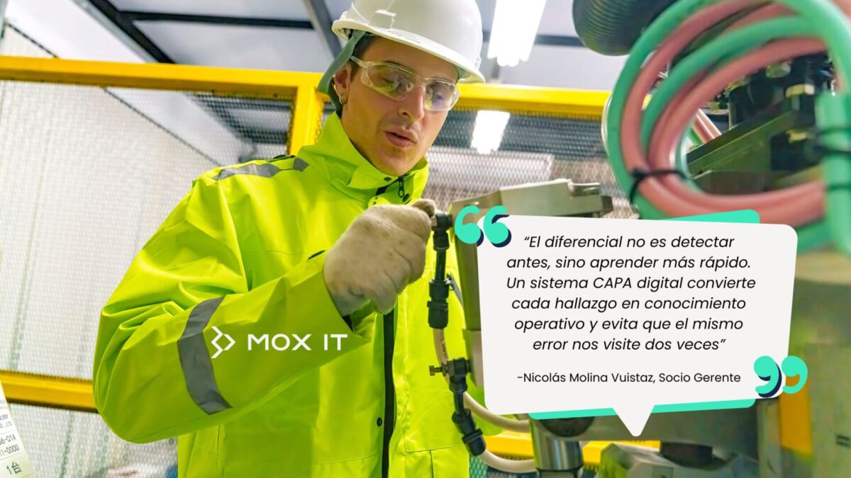 El diferencial es aprendere más rápido: un sistema CAP digital convierte cada hallazgo en conocimiento operativo.